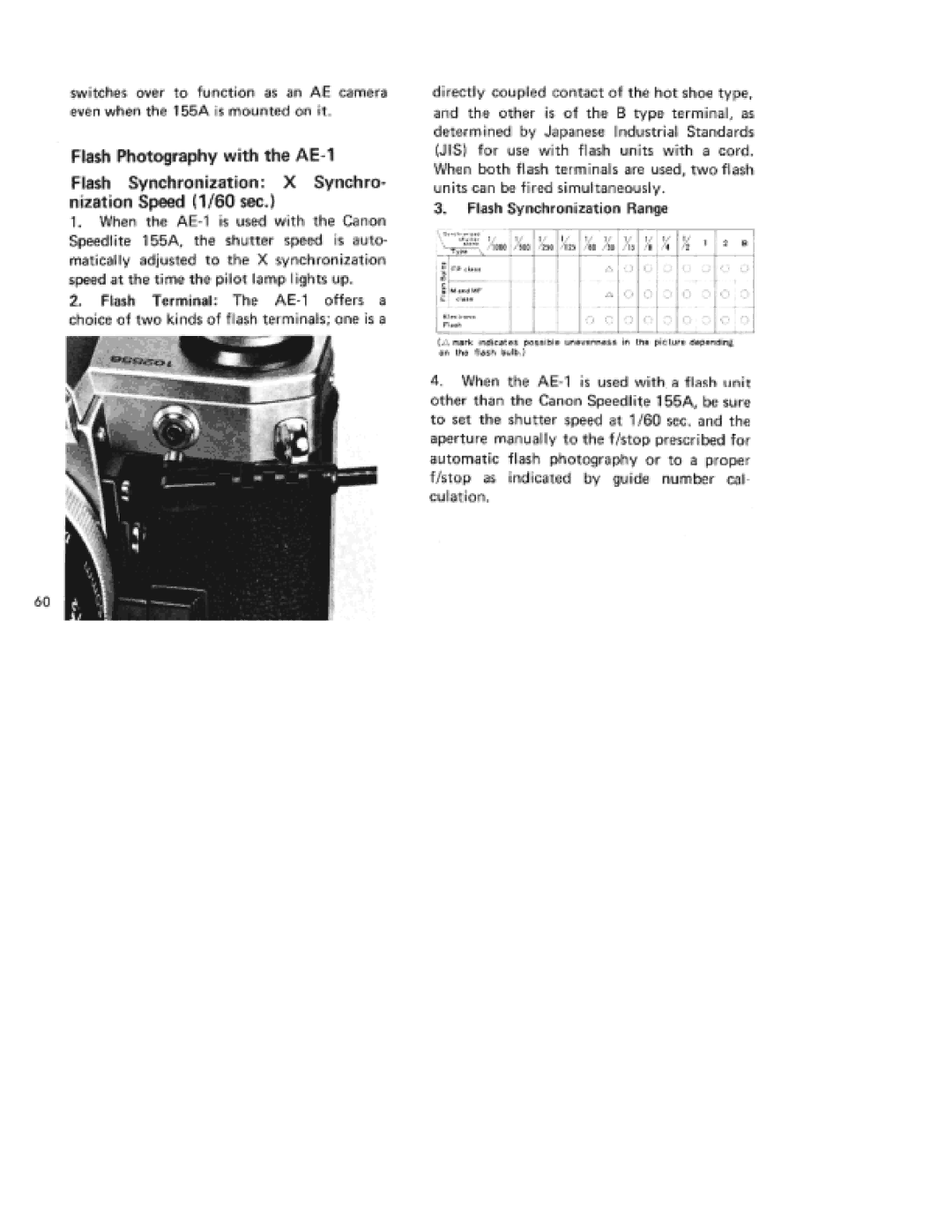 Canon AE-1 specifications 