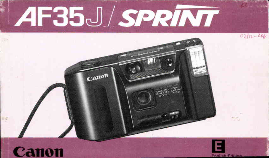 Canon AF 35 J manual 