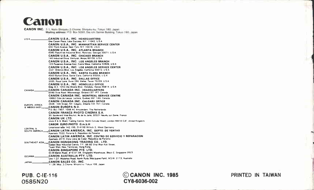 Canon AF 35 J manual 