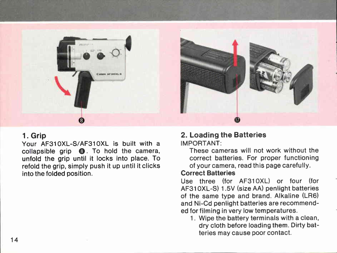 Canon AF310XL-S manual 