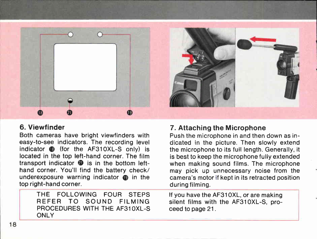 Canon AF310XL-S manual 