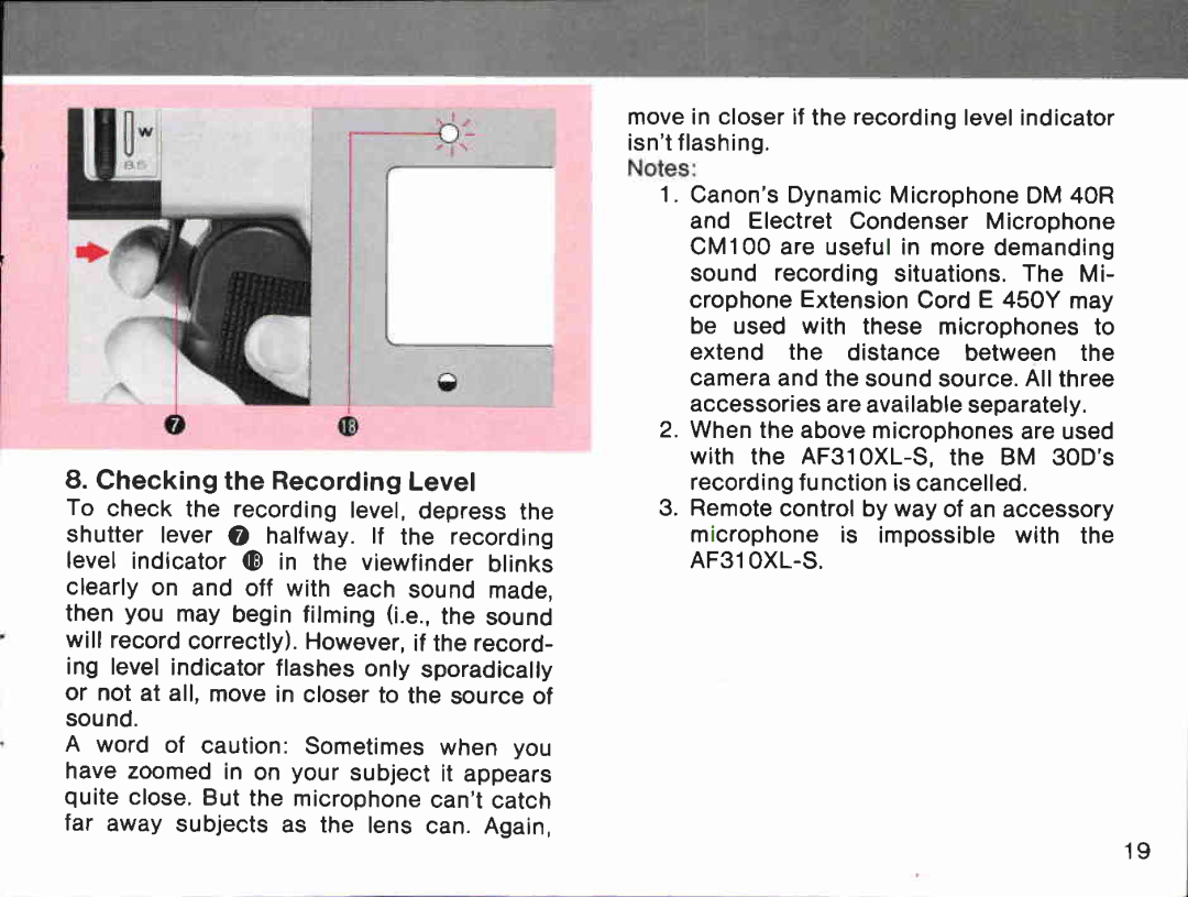 Canon AF310XL-S manual 