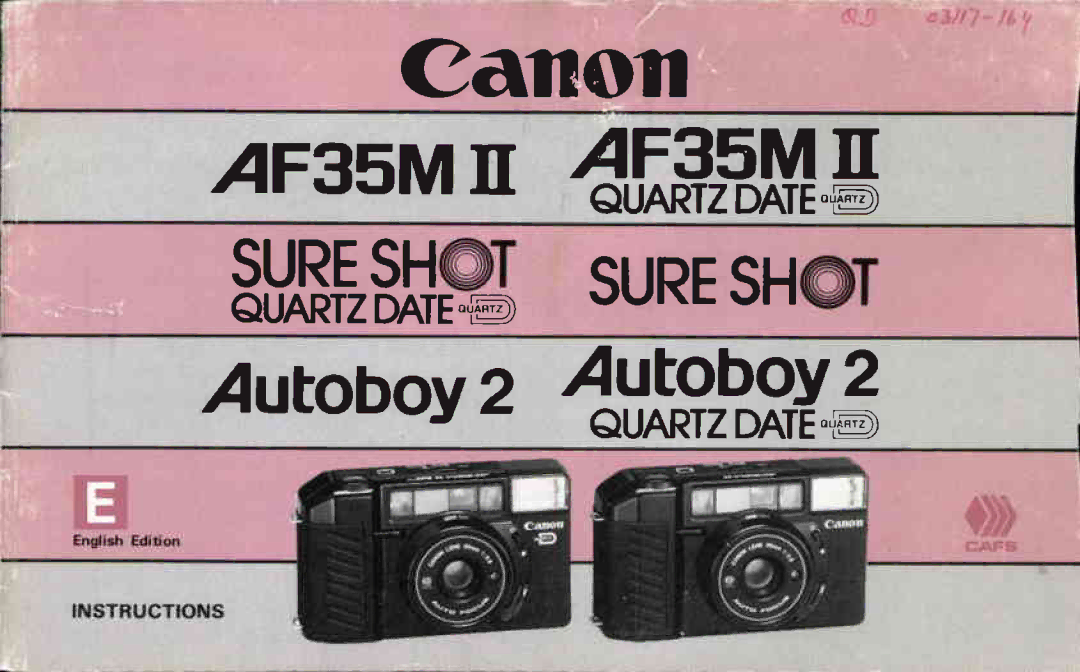 Canon AF35MII manual 