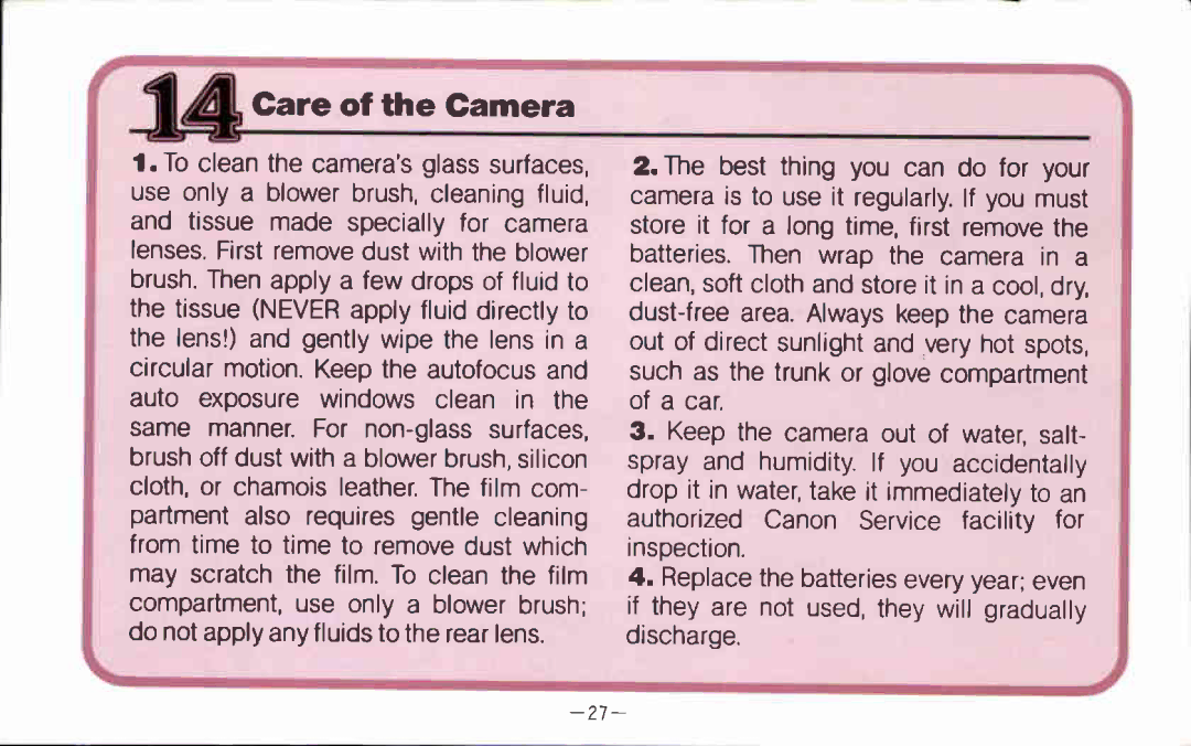 Canon AF35MII manual 