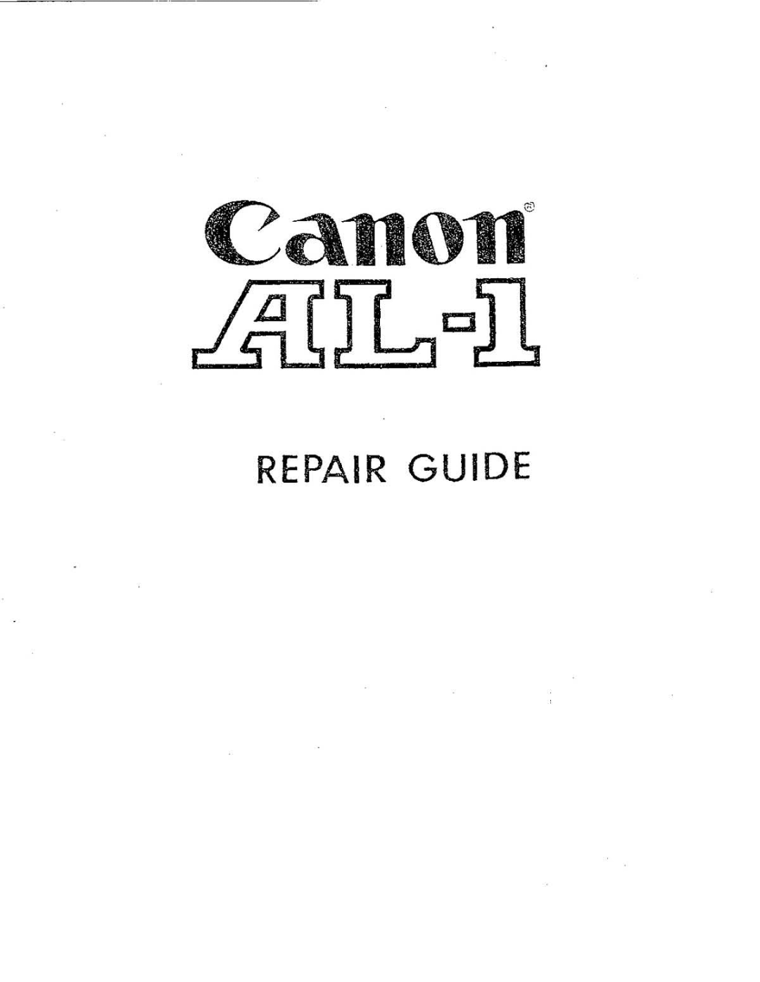 Canon AL-1 manual 