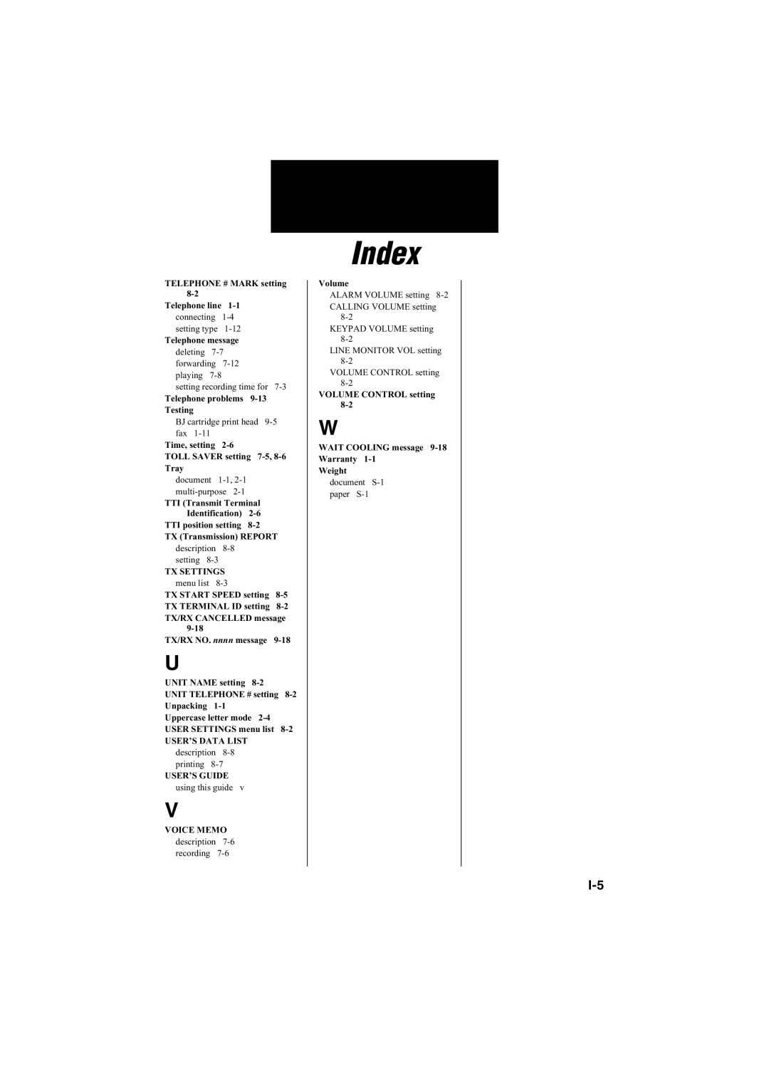 Canon B120, B140, B115 manual USER’S Data List 