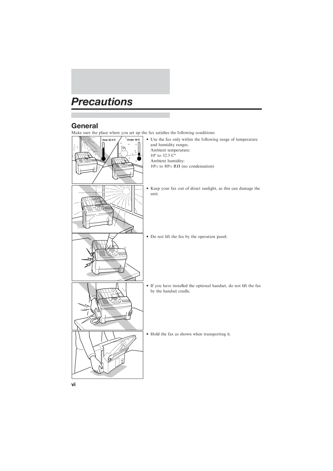 Canon B150 manual Precautions, General 