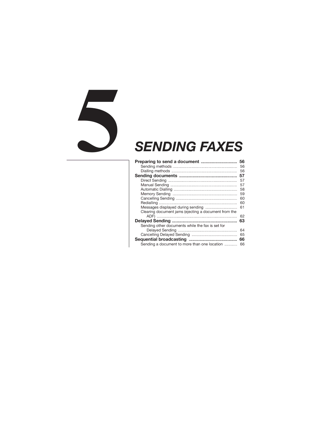 Canon B150 manual Sending Faxes 