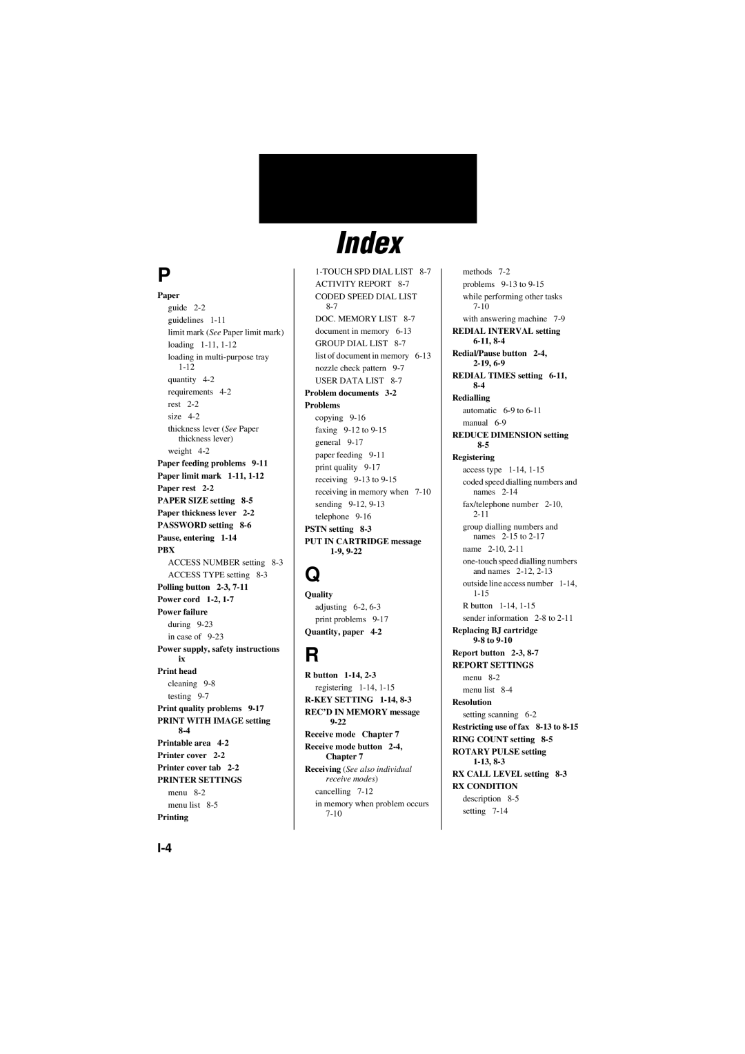 Canon B160, B180C manual Printer Settings 