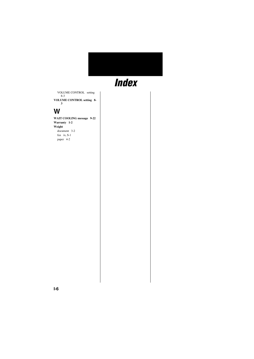 Canon B160, B180C manual Volume Control setting 