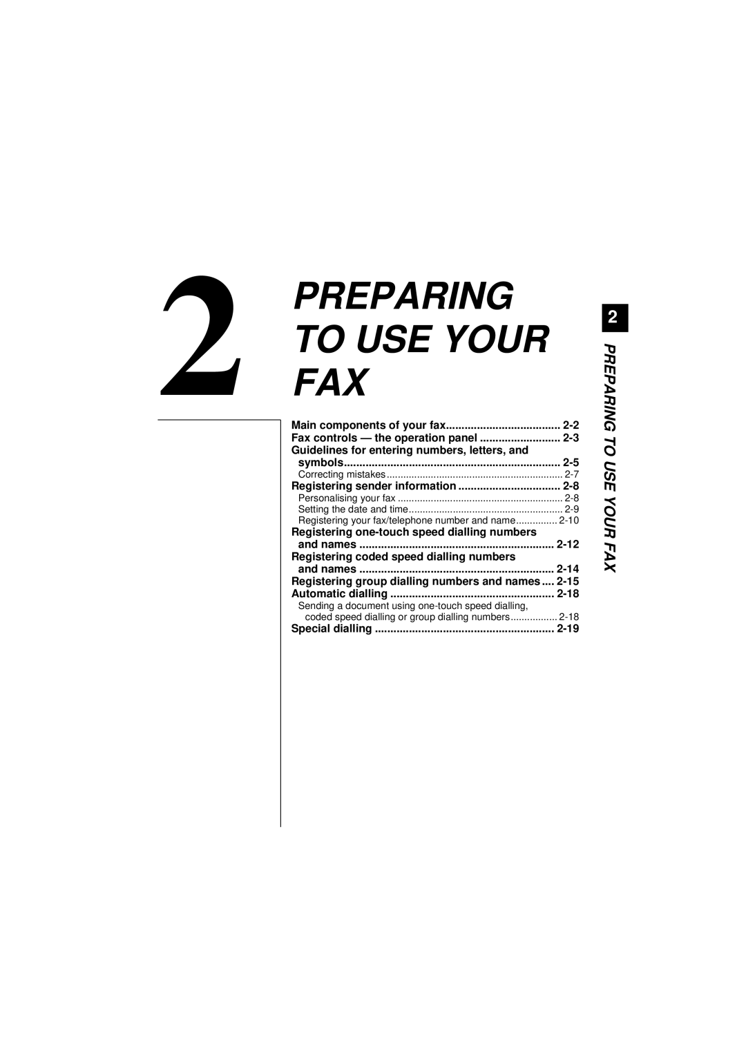 Canon B180C, B160 manual Preparing To USE Your FAX 