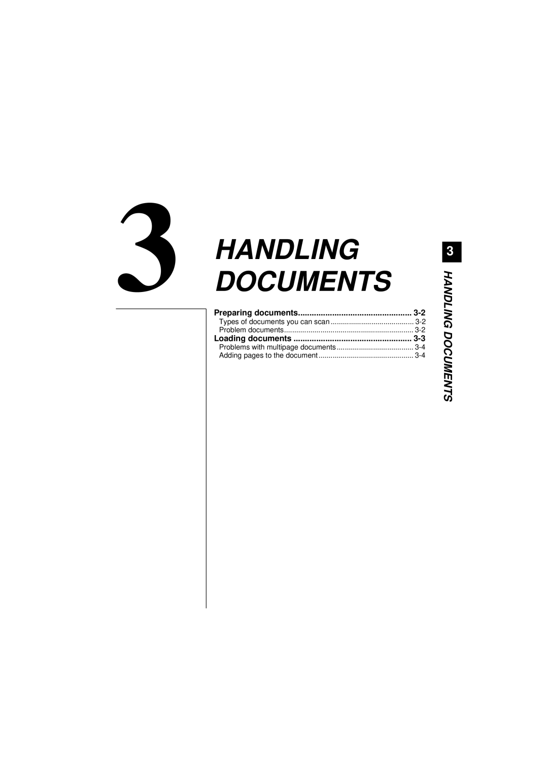 Canon B180C, B160 manual Handling Documents 