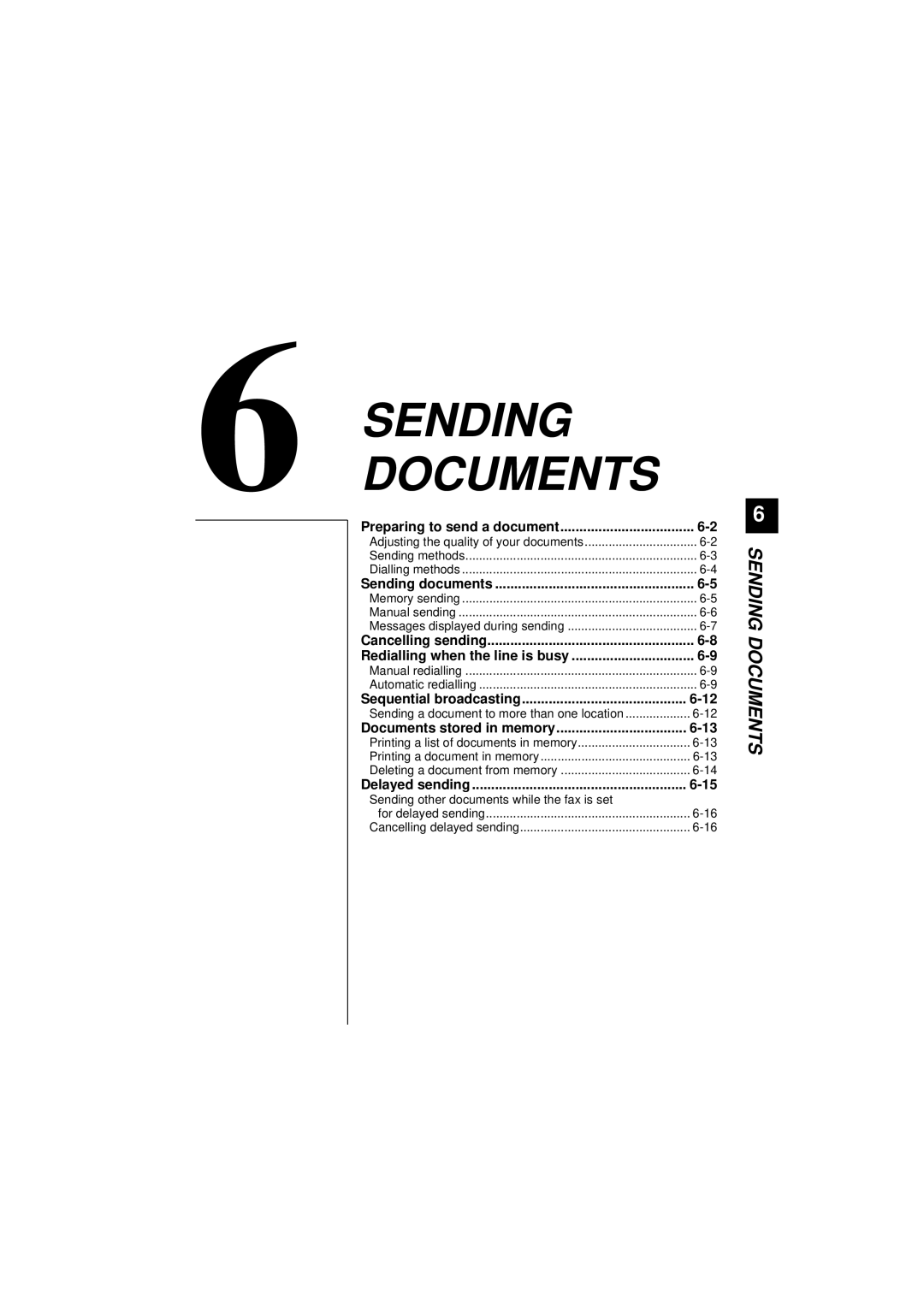 Canon B180C, B160 manual Sending Documents 