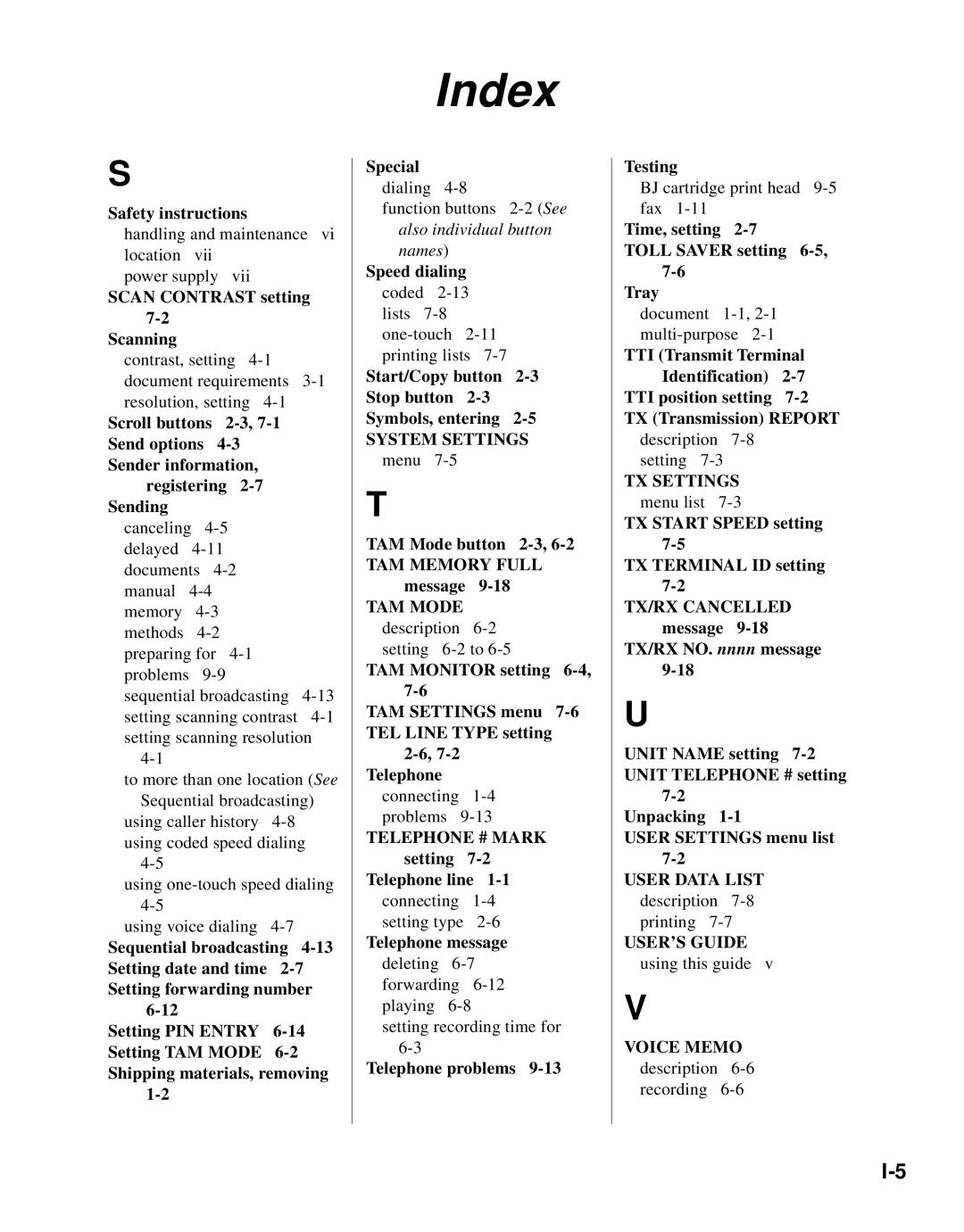 Canon B45 manual System Settings 