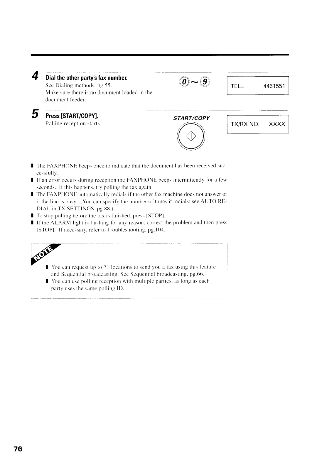 Canon B550, B540 manual Dialtheotherpartysfaxnumber, @ @ Tel= 