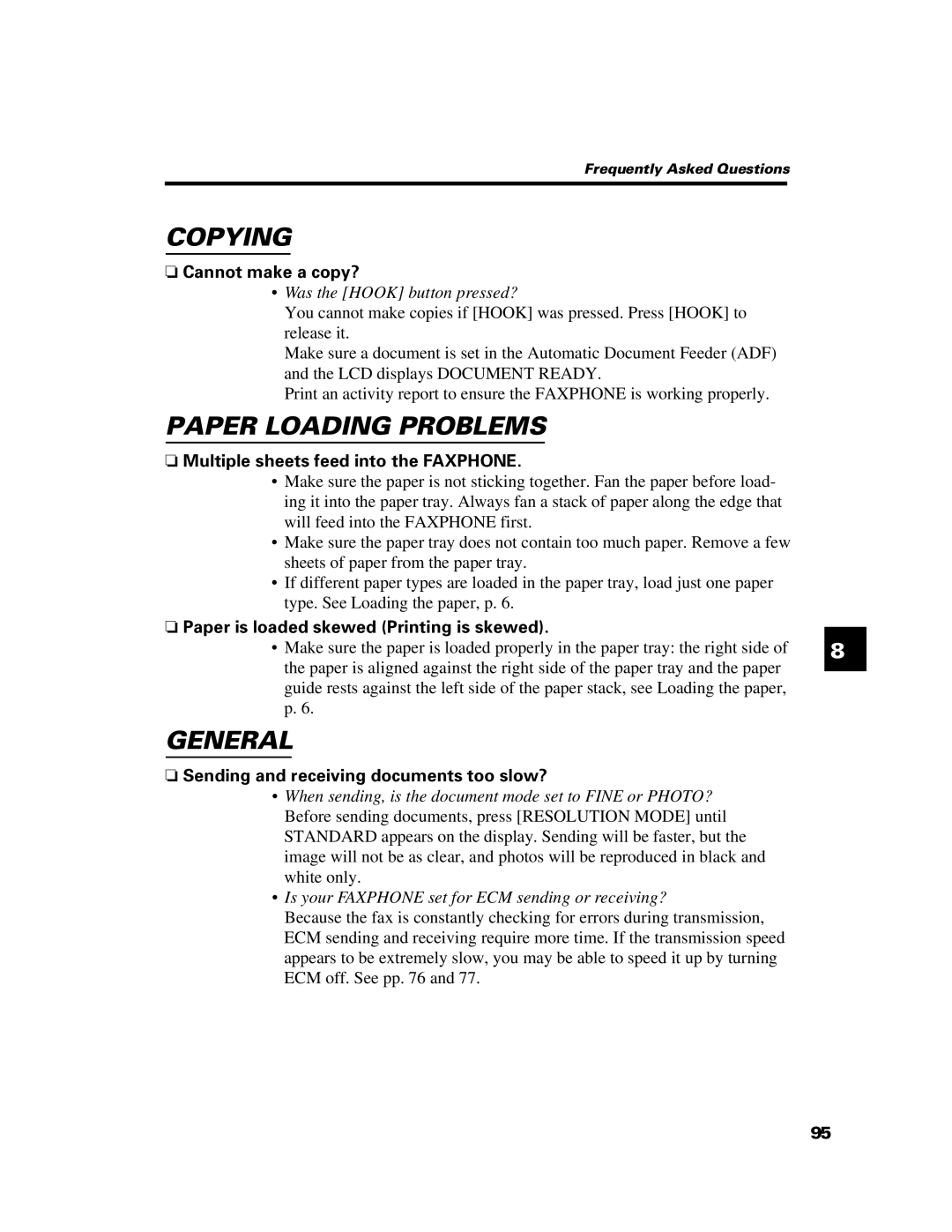 Canon B640 manual Copying 