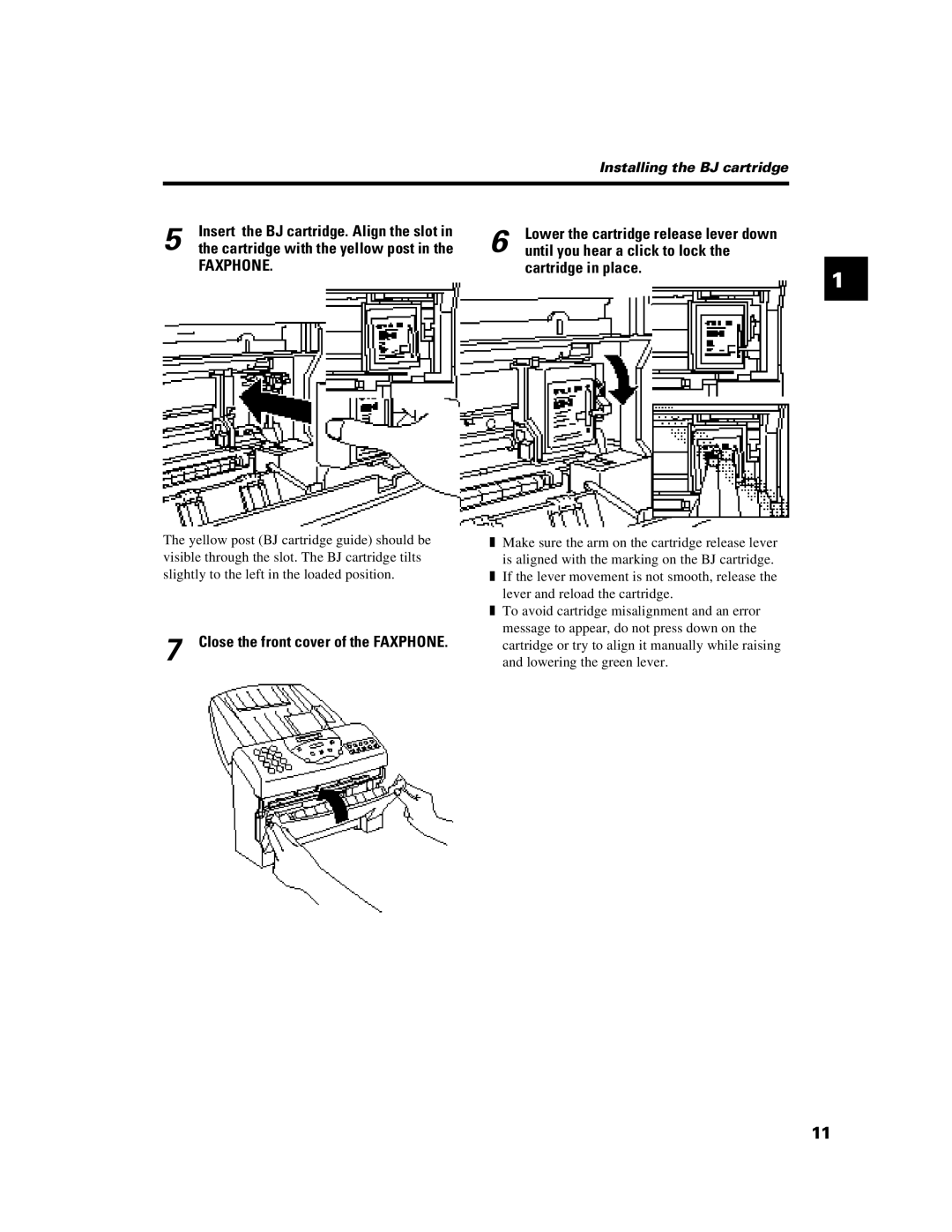 Canon B640 manual Close the front cover of the Faxphone 