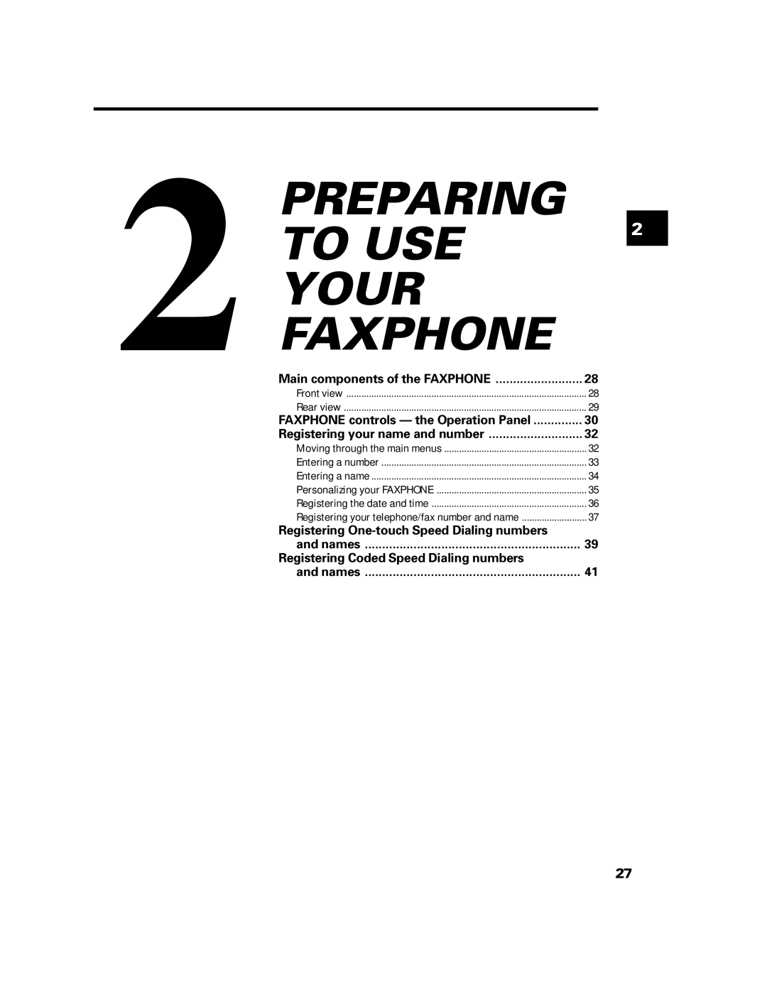 Canon B640 manual Preparing To USE Your Faxphone 