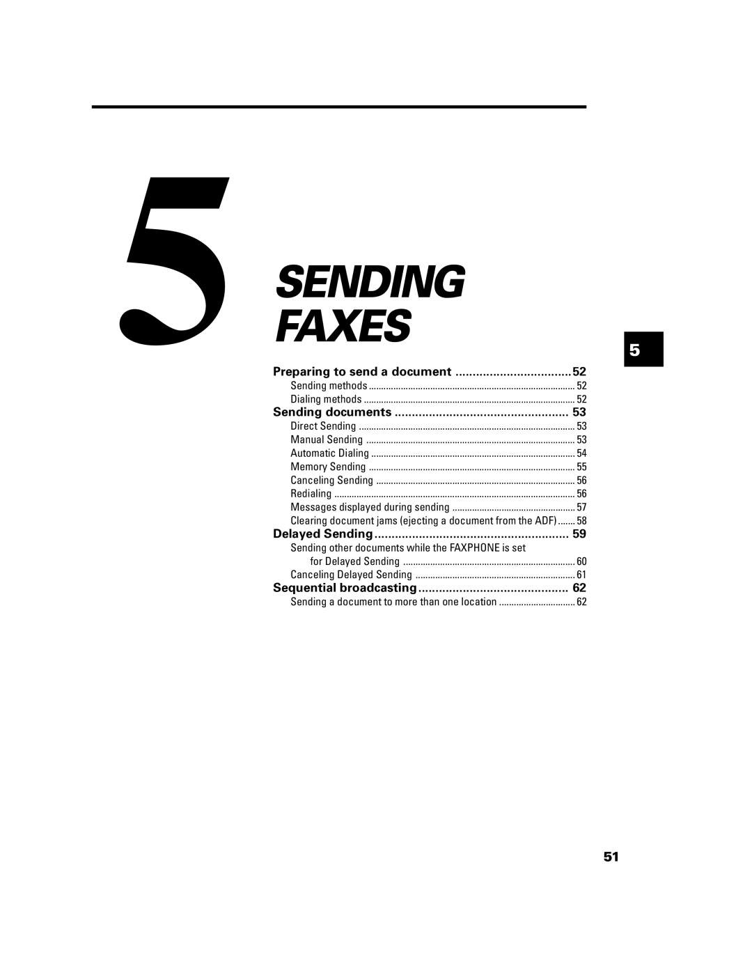 Canon B640 manual Sending Faxes 