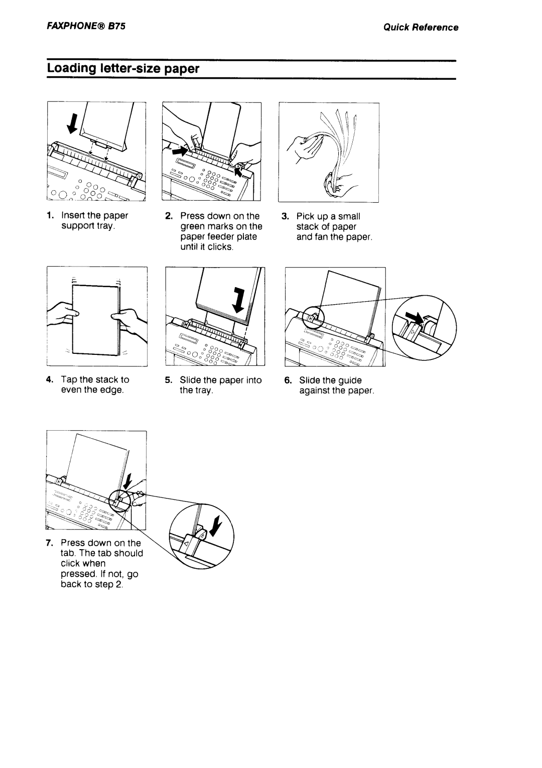 Canon B75 manual Loadingletter-sizepaper 