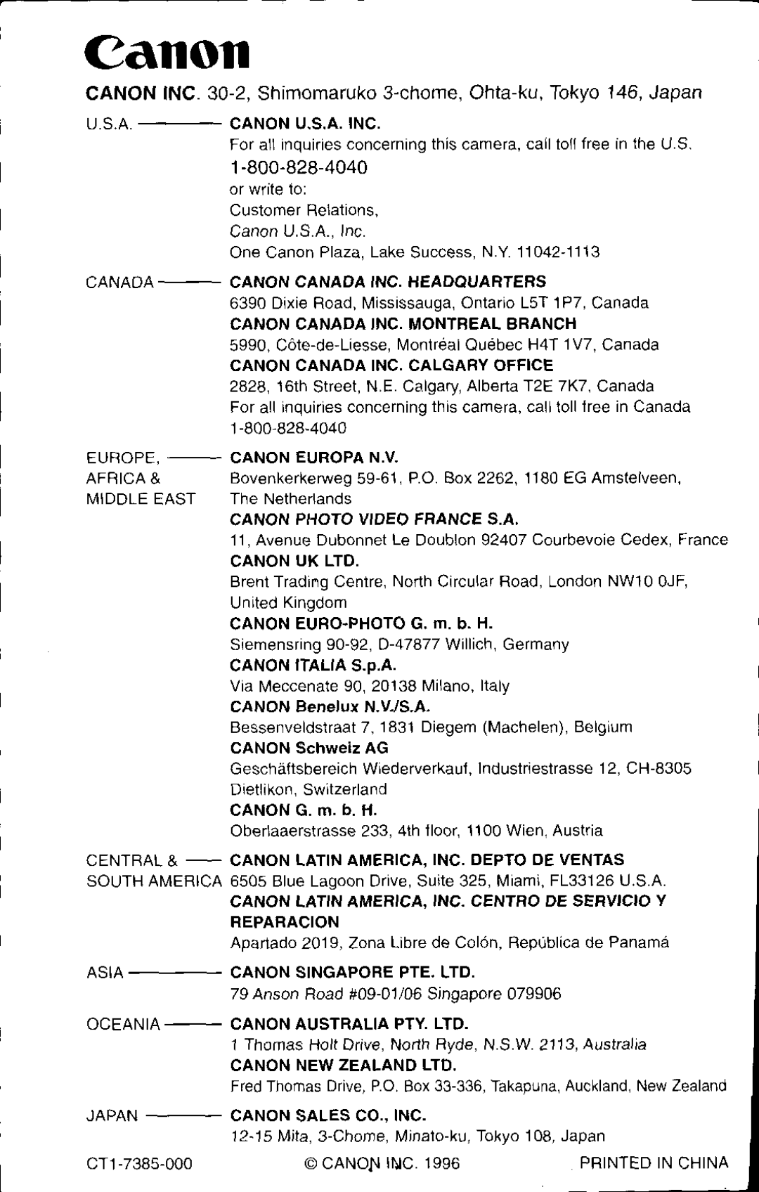 Canon BF-80 manual 