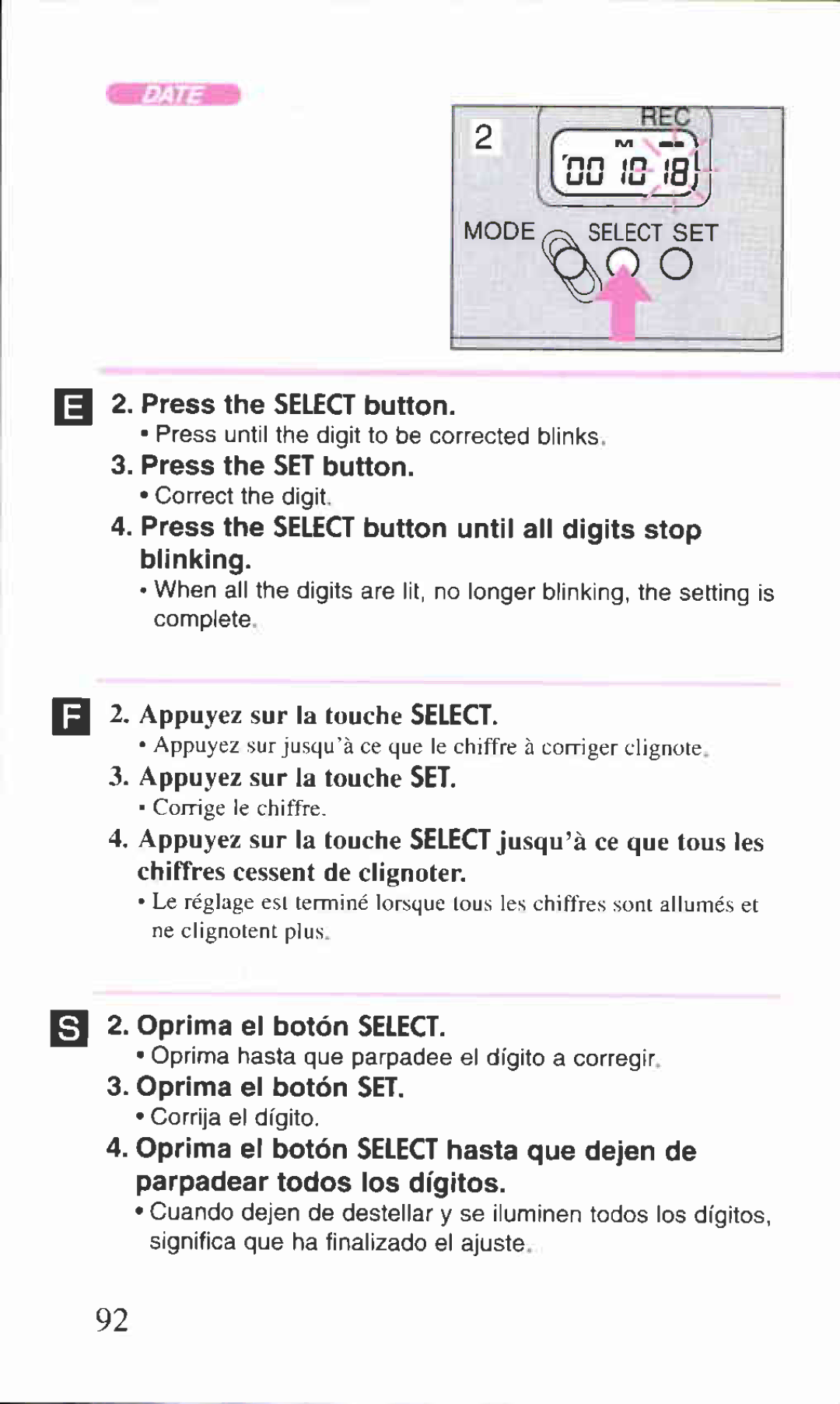 Canon BF-9S manual 