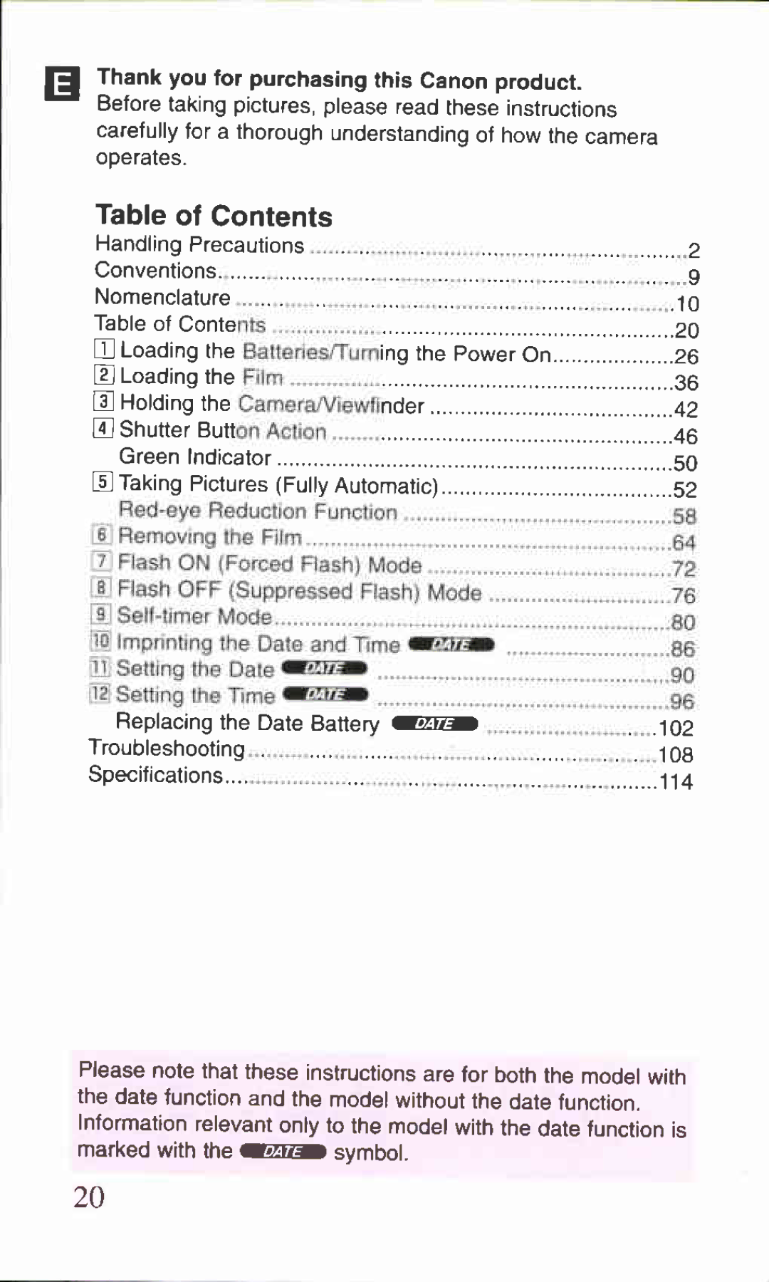 Canon BF-9S manual 