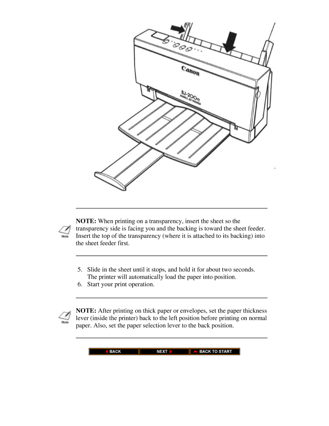 Canon BJ-200e user manual 