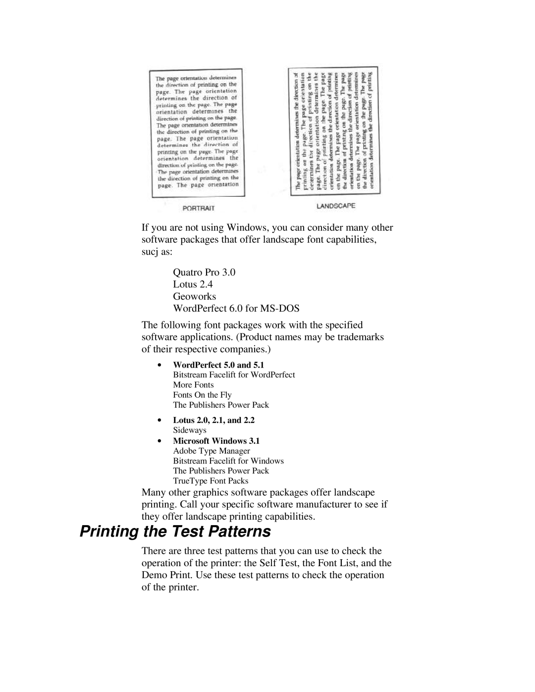 Canon BJ-200ex manual Printing the Test Patterns 