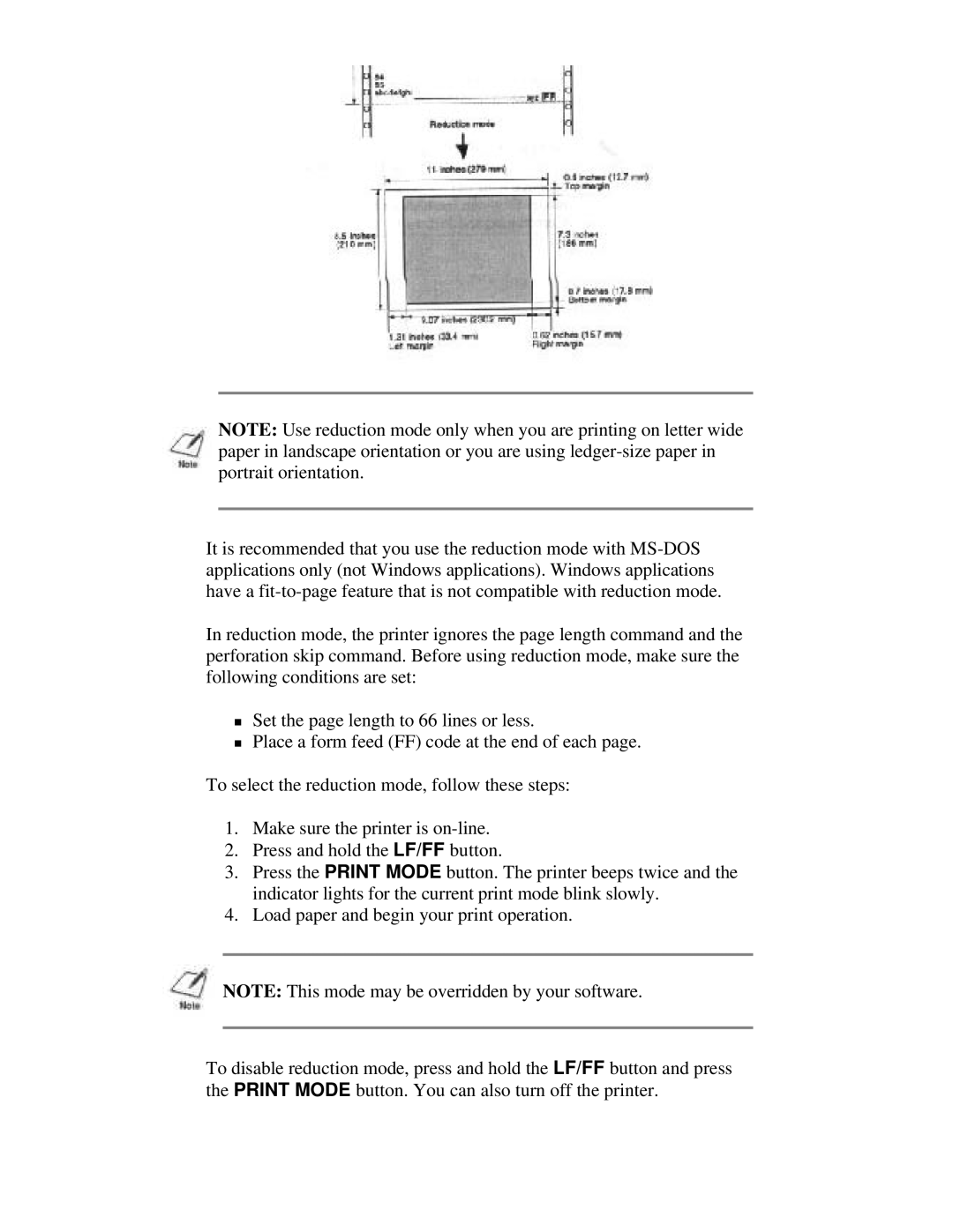 Canon BJ-230 user manual T Set the page length to 66 lines or less, Place a form feed FF code at the end of each page 