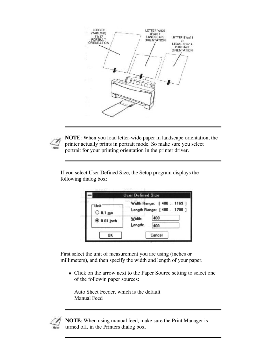 Canon BJ-230 user manual Auto Sheet Feeder, which is the default Manual Feed 