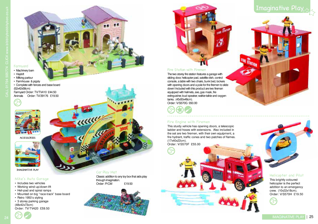 Canon BJ/VG043, BJ/BJ194 Farmyard, Mike’s Auto Garage, Car Play Mat, Fire Station with Firemen, Fire Engine with Firemen 