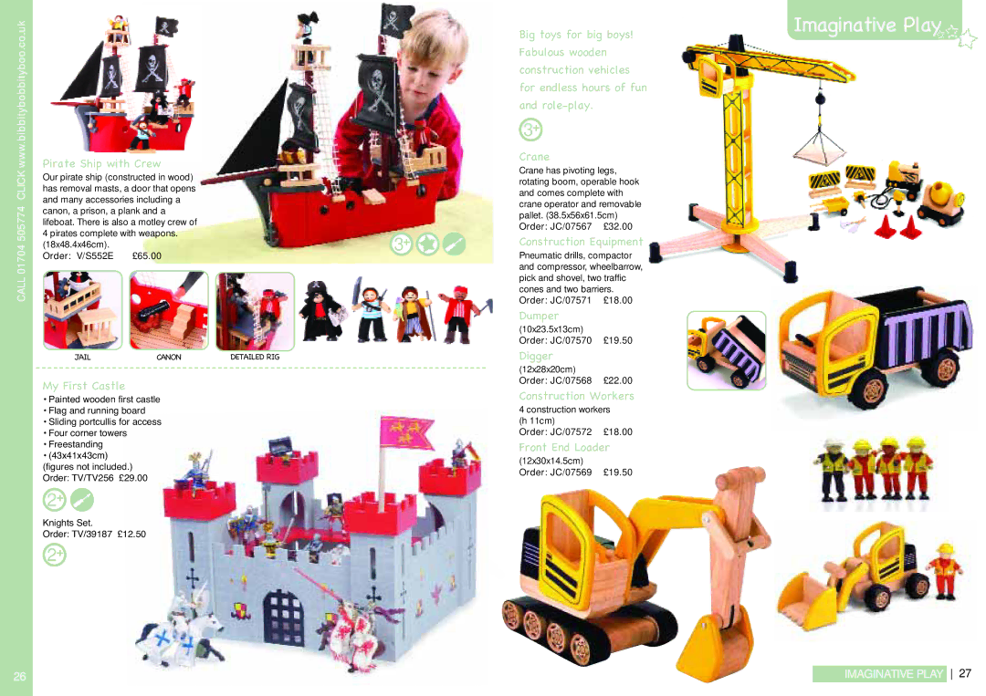 Canon BJ/BJ148 Big toys for big boys, Fabulous wooden, Construction vehicles, For endless hours of fun, My First Castle 