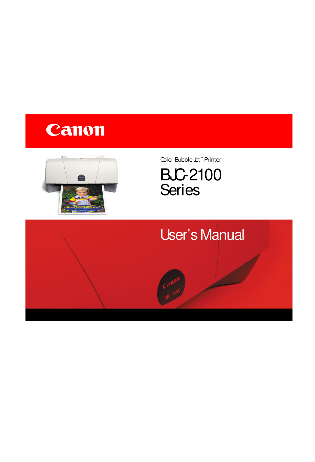 Canon BJC-2100 user manual 