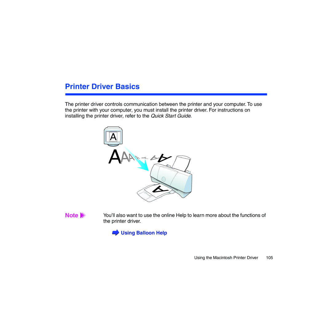 Canon BJC-2100 user manual Using Balloon Help 