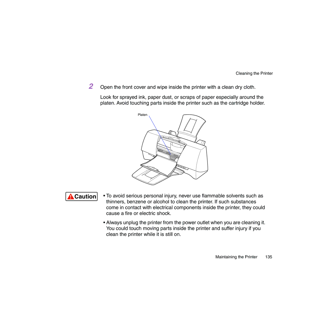 Canon BJC-2100 user manual Cleaning the Printer 