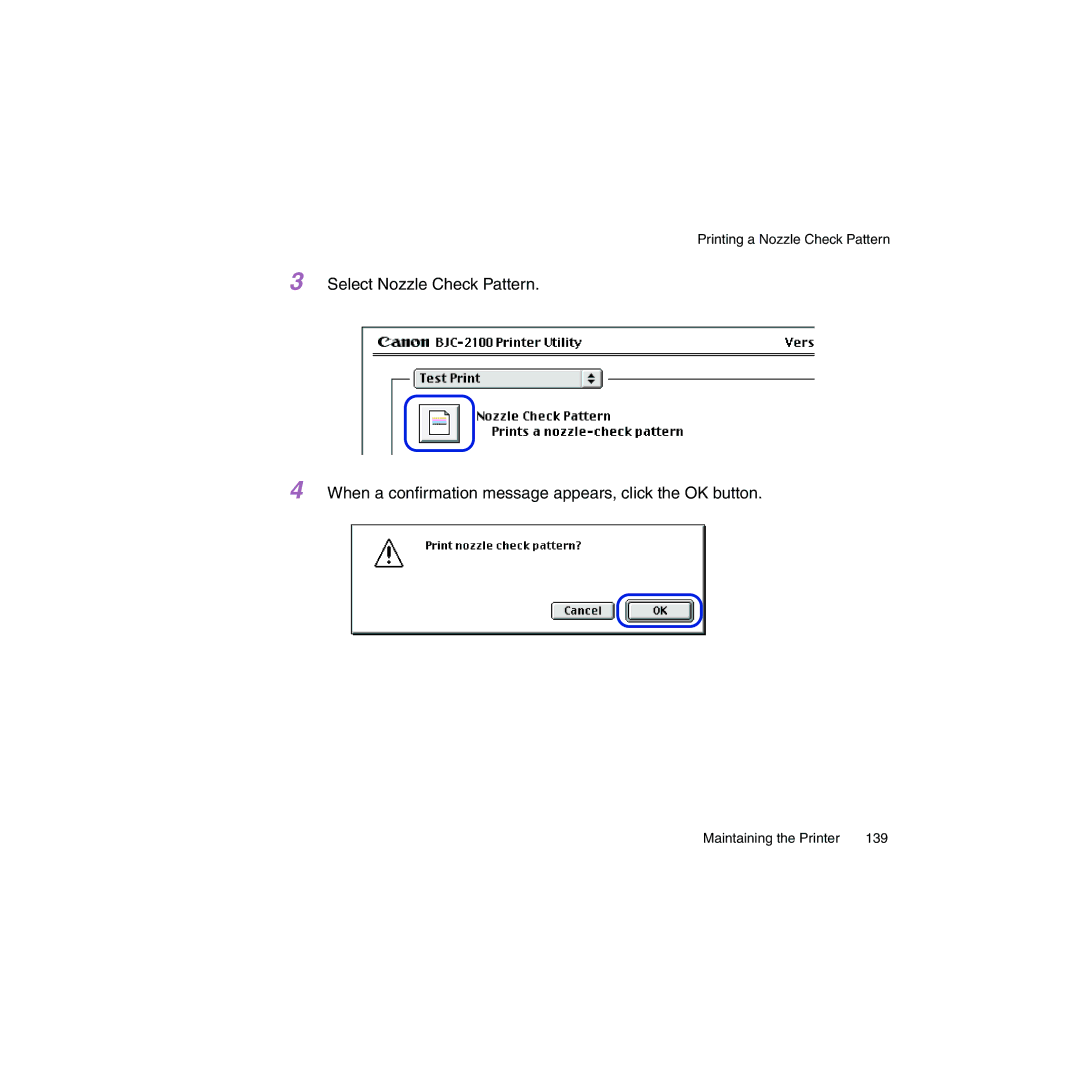 Canon BJC-2100 user manual Maintaining the Printer 139 