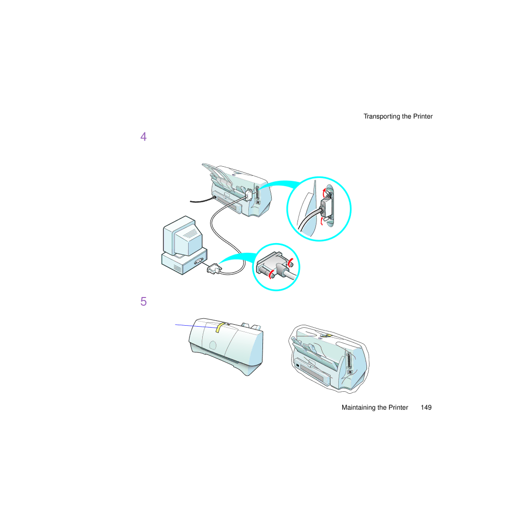 Canon BJC-2100 user manual Transporting the Printer 