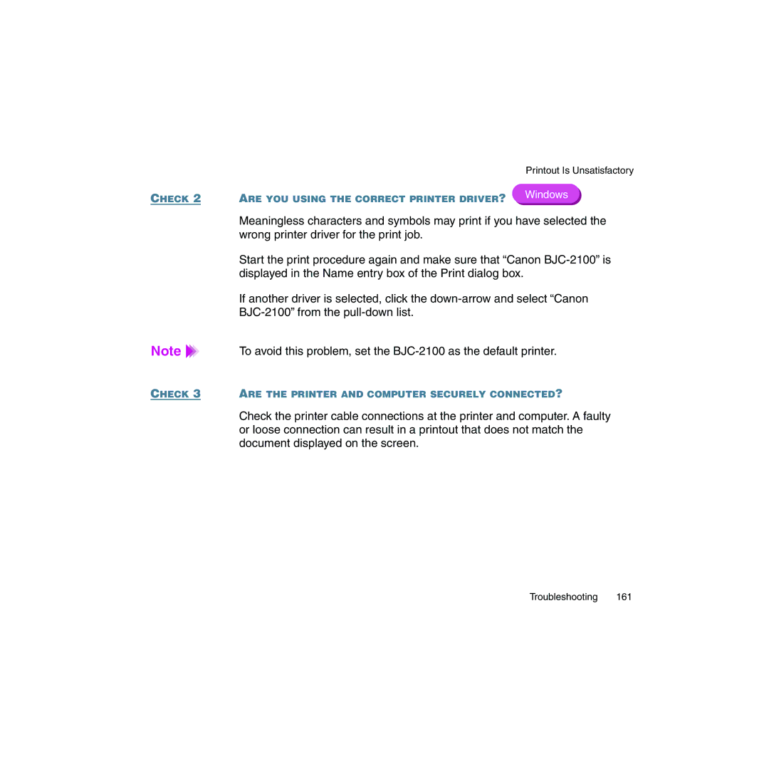 Canon BJC-2100 user manual ? Windows 