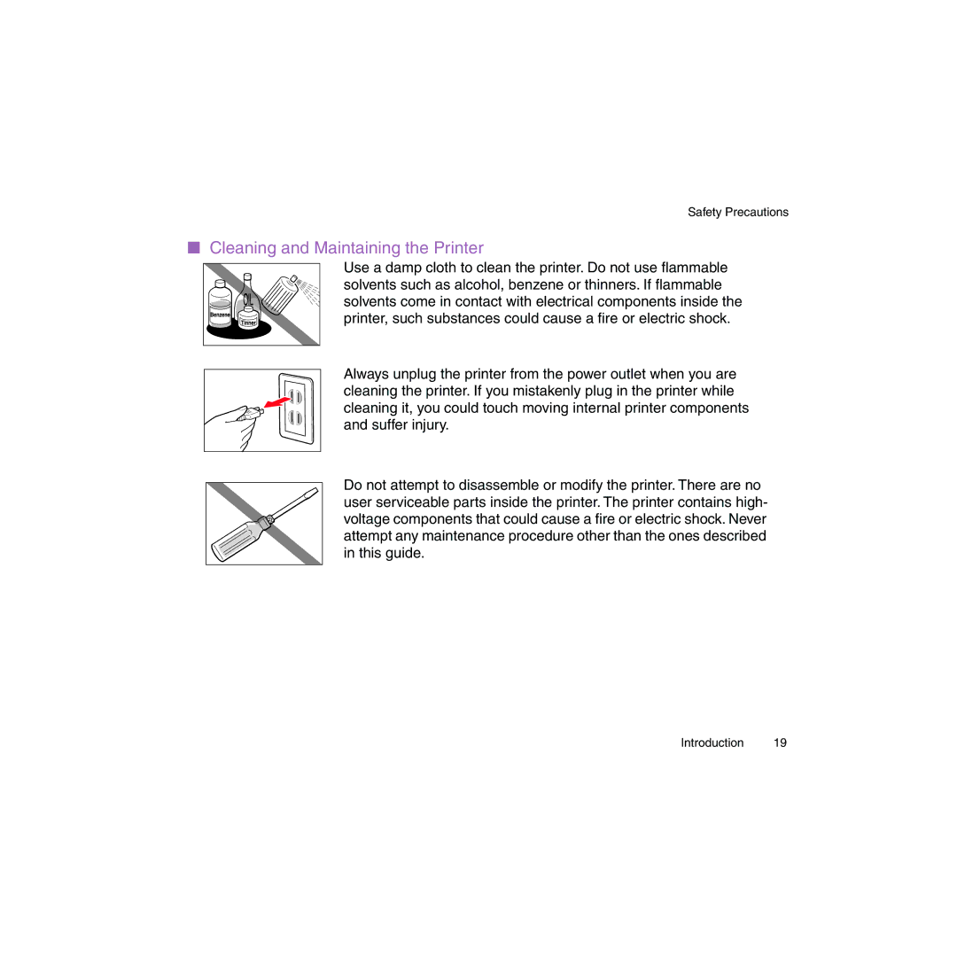 Canon BJC-2100 user manual Cleaning and Maintaining the Printer 