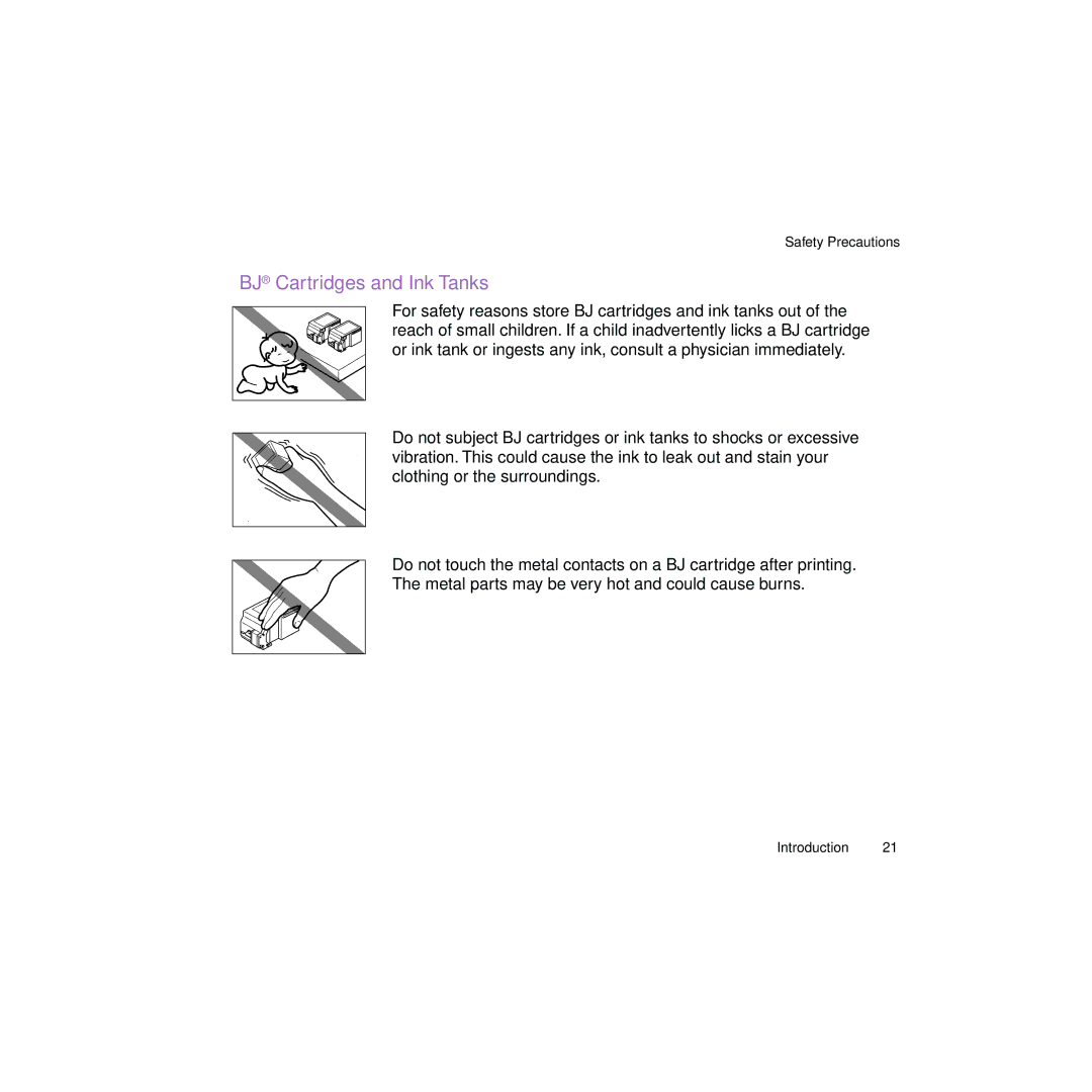 Canon BJC-2100 user manual BJ Cartridges and Ink Tanks 