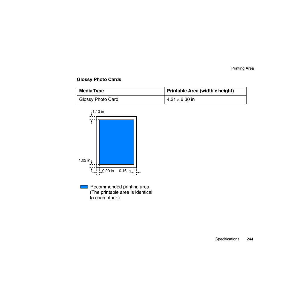 Canon BJC-2100 user manual Printing Area 