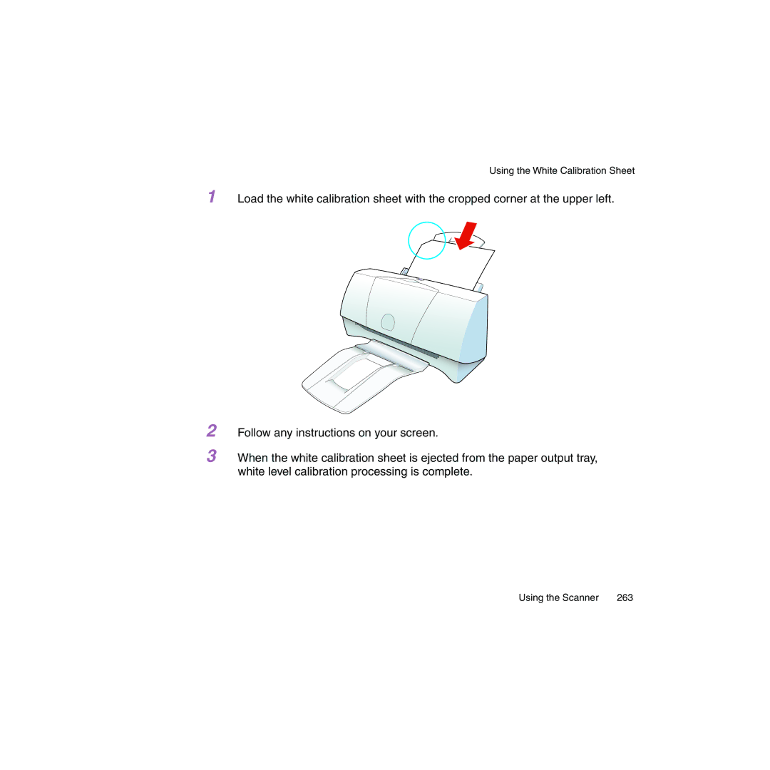 Canon BJC-2100 user manual Using the White Calibration Sheet 