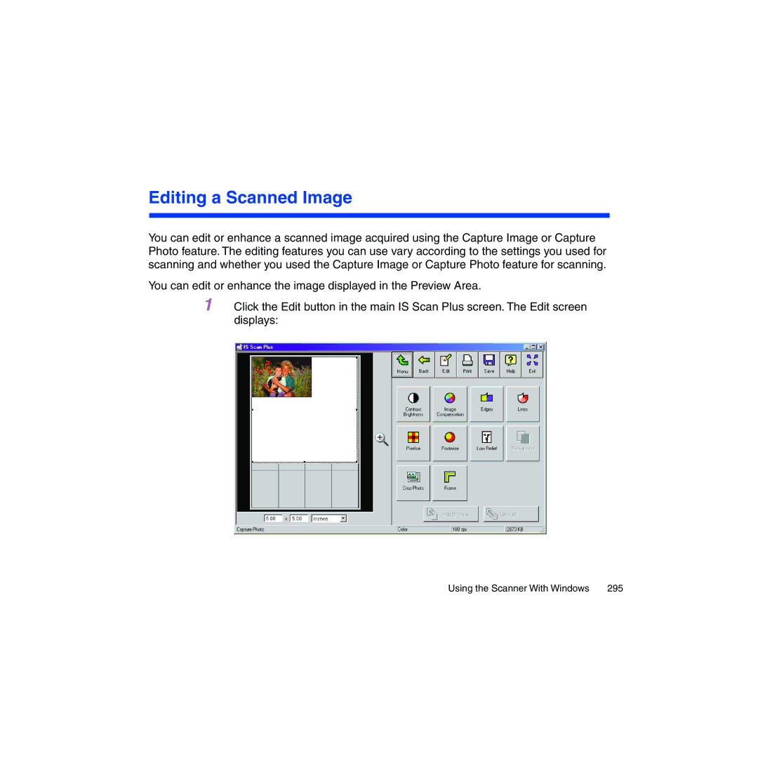 Canon BJC-2100 user manual Editing a Scanned Image 