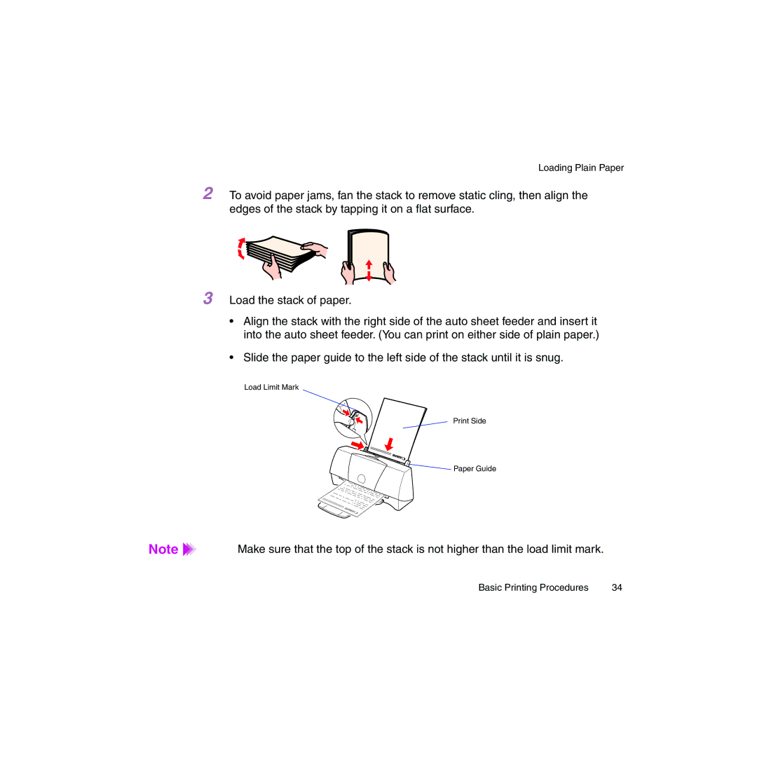 Canon BJC-2100 user manual Loading Plain Paper 