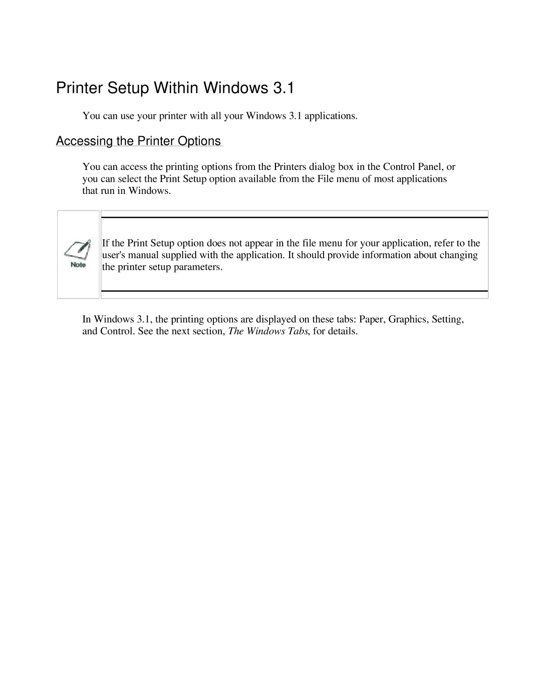 Canon BJC-250 user manual Accessing the Printer Options 