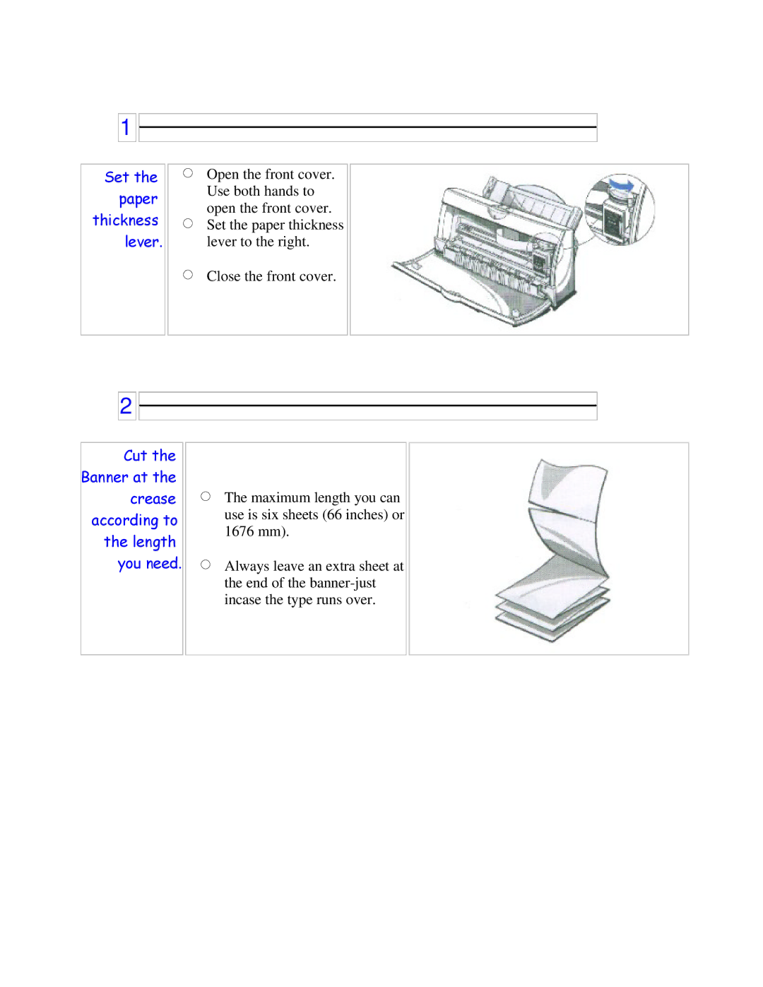 Canon BJC-250 user manual Set Paper Thickness Lever 