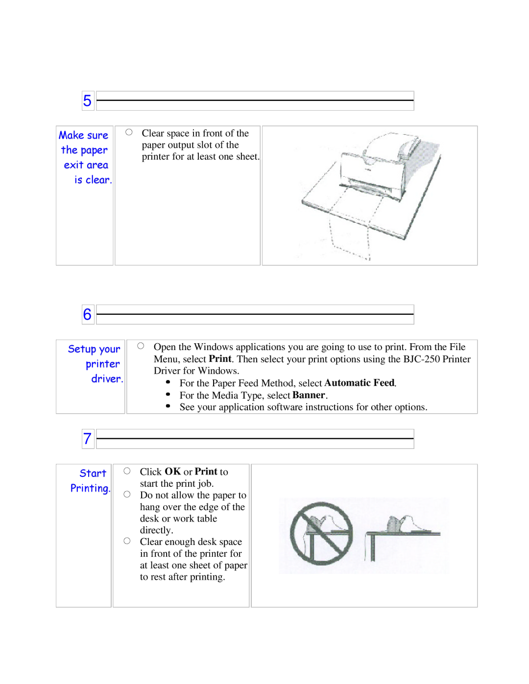 Canon BJC-250 user manual Make sure Paper Exit area Is clear 