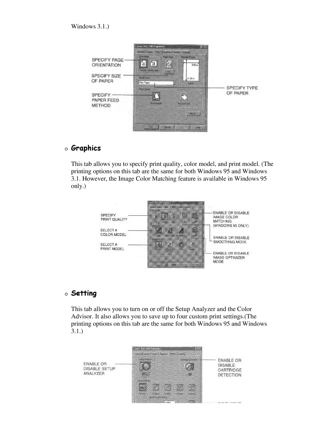 Canon BJC-4200 user manual 6HWWLQJonly 