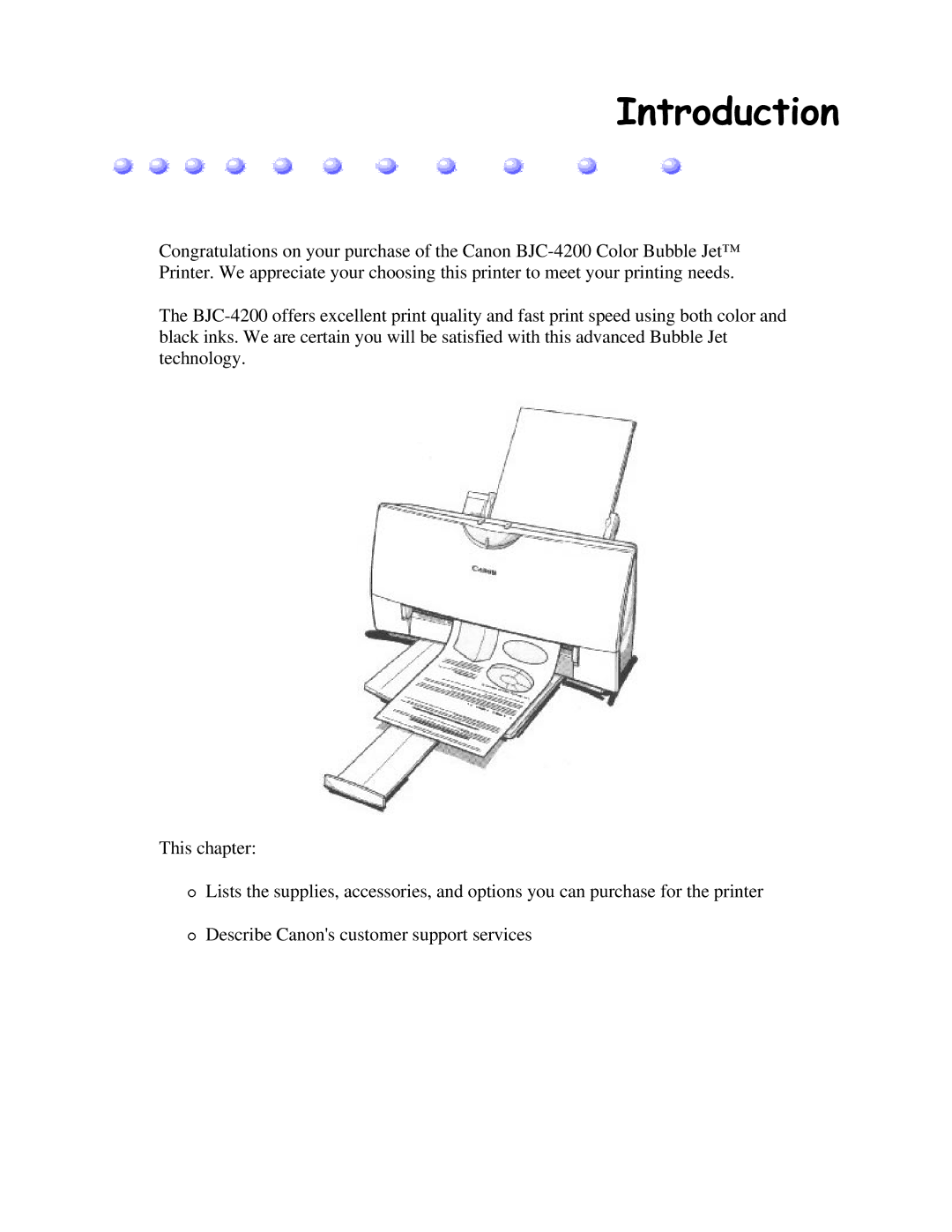 Canon BJC-4200 user manual Qwurgxfwlrq 